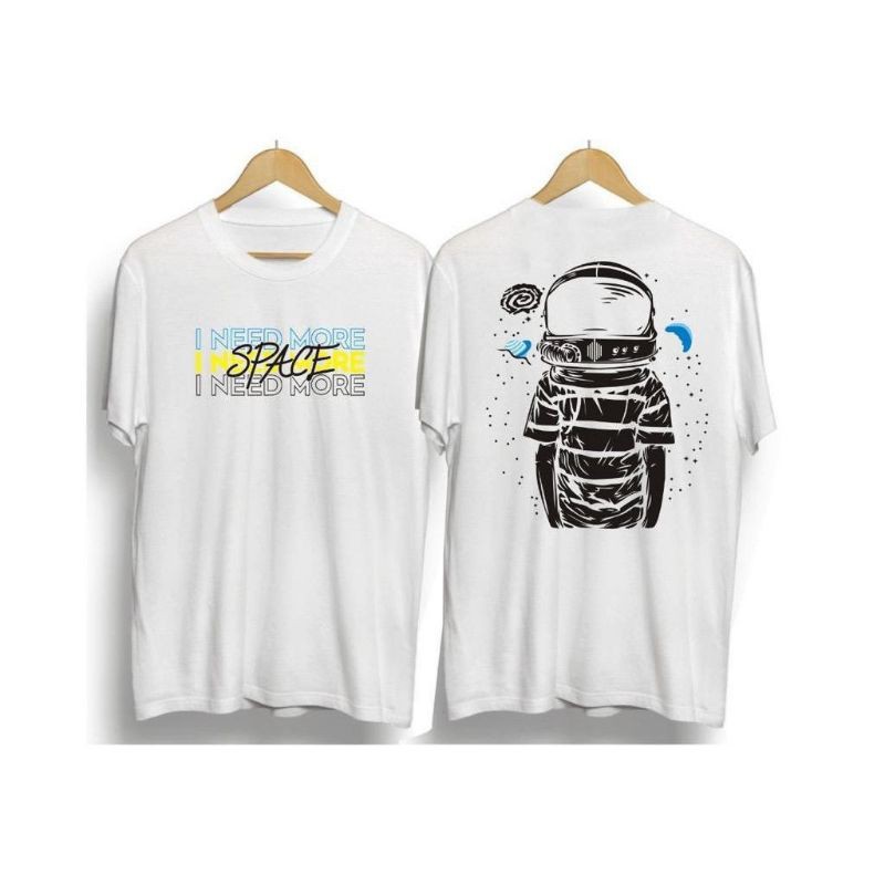 Fourfashion Kaos Pria Kaos Distro I NEED MORE HELM White BC144