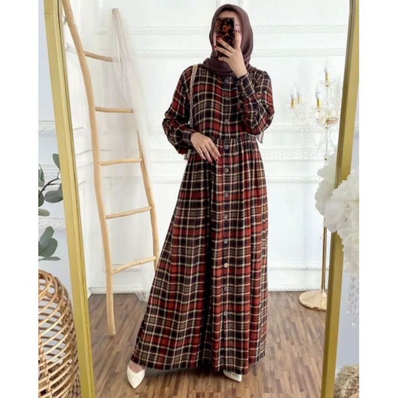 0ALFAZZA Midi Dress - Gamis Kotak Premium - Fashion Wanita Terbaru.ardi_collection16