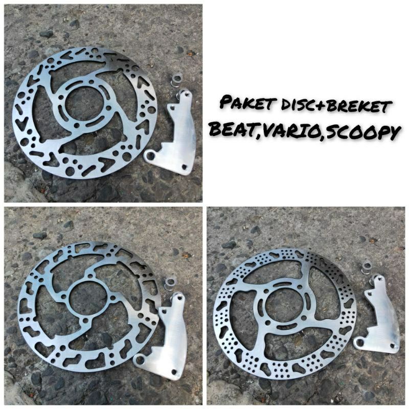 PIRINGAN CAKRAM DEPAN SUNSTAR 220MM PLUS BREKET BEAT VARIO SCOOPY MIO SPORTY MIO SOUL OLD FINO MIO SMILE DLL