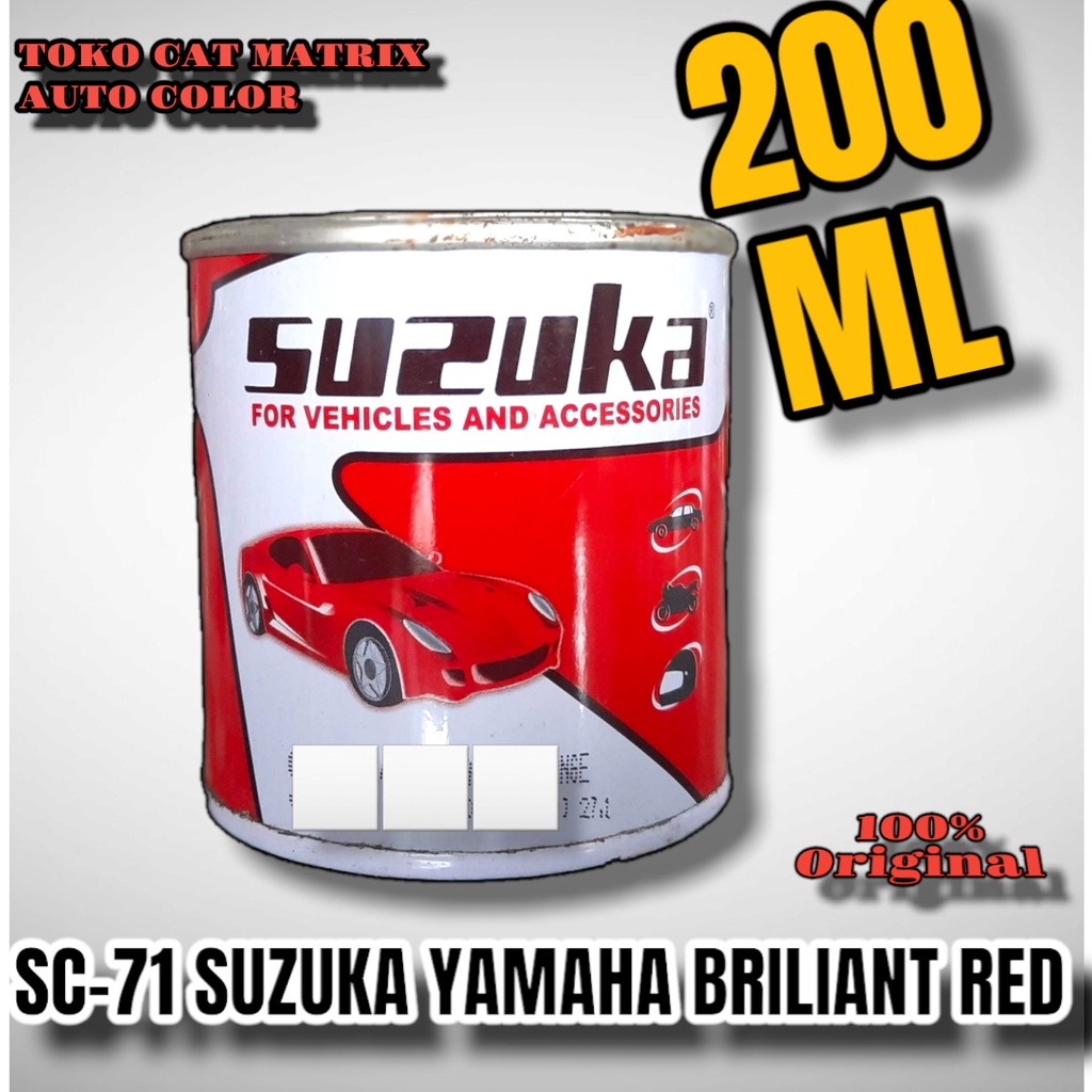 suzuka yamaha brilliant red ( sc-71 ) Solid Standar Metallic untuk Mobil, Motor, Kayu, Besi, 200ml ,Cat Dico