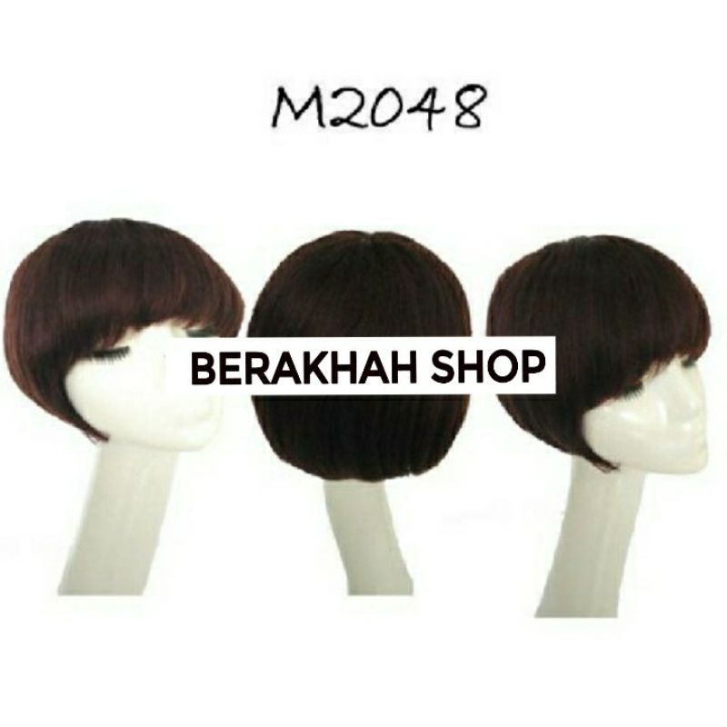 [PROMO] M2048 Wig Human Rambut Asli - Original Wig Rambut Wanita Bisa Dicuci Dicatok Disemir Murah /