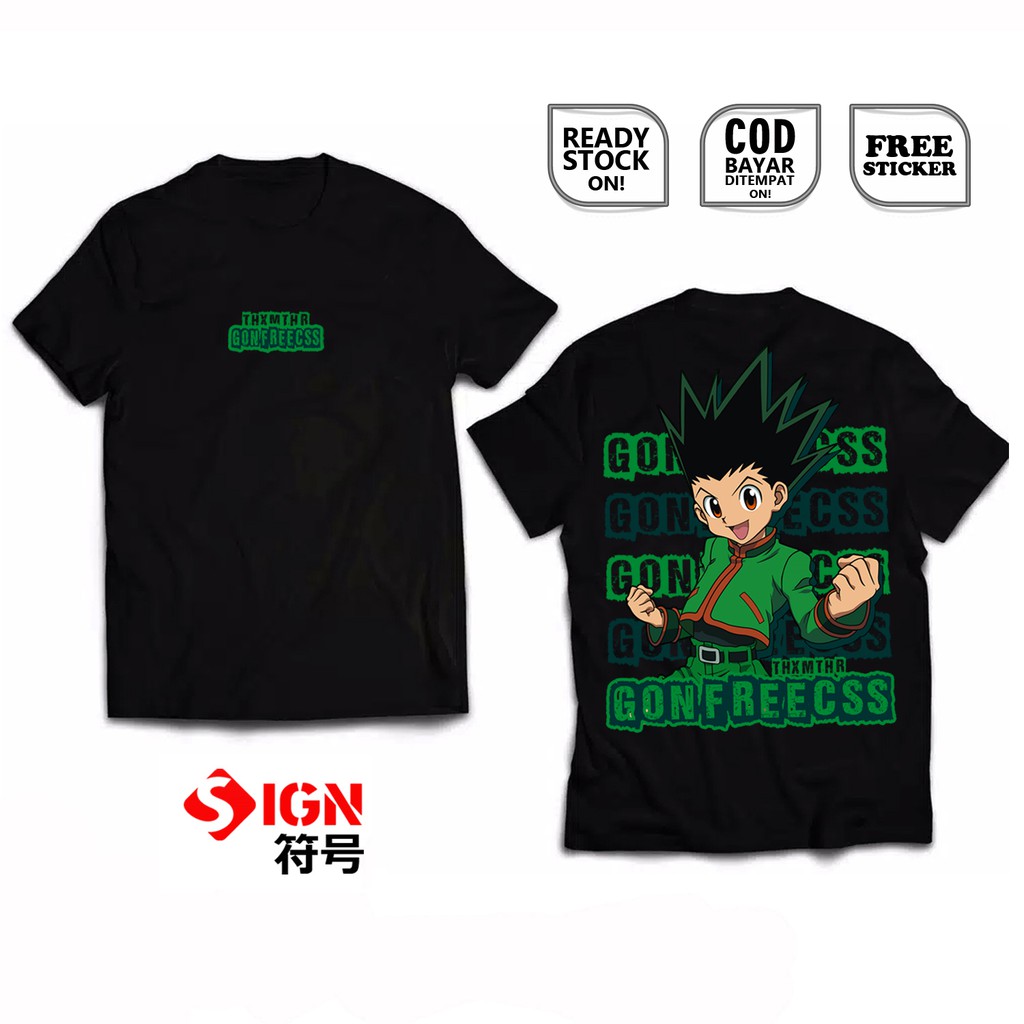 KAOS HUNTER X HUNTER GON FREECSS FURIKUSU HXH BAJU JEPANG ゴン゠フリークス ANIME MANGA JEPANG JEJEPANGAN SC