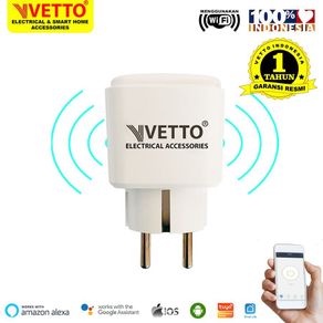 VETTO Smart Plug Wifi Wireless Smart Home Bardi Plus Stop Kontak Smart 16A