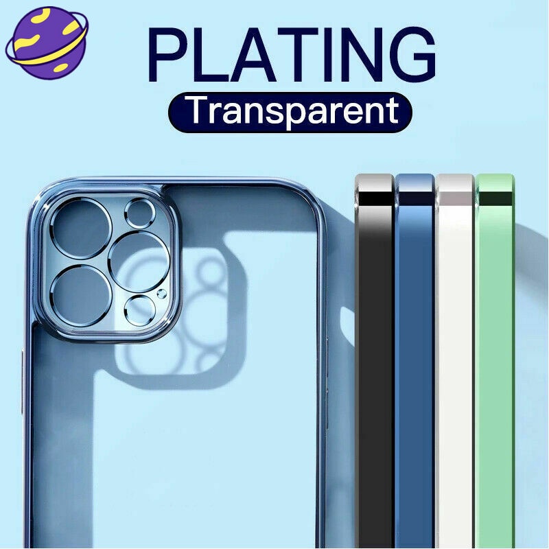 Soft Case Bahan Tpu Electroplating Untuk Iphone 7 8 Plus X Xs 11 12 13 Pro Max