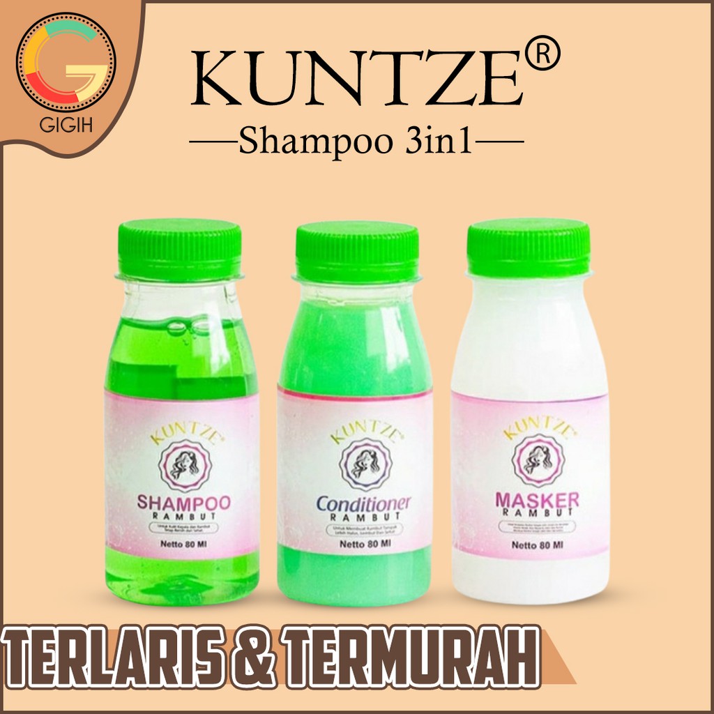 Jual SHAMPOO PELURUS RAMBUT 3IN1 BPOM RESMI (KUNZTE) Shopee Indonesia