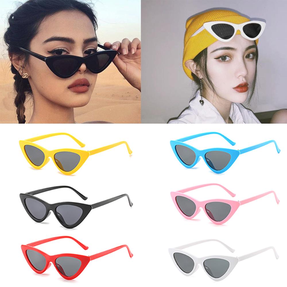 Agustina Kacamata Hitam Retro Seksi Anti-Reflective Vintage Colorful Eyewear