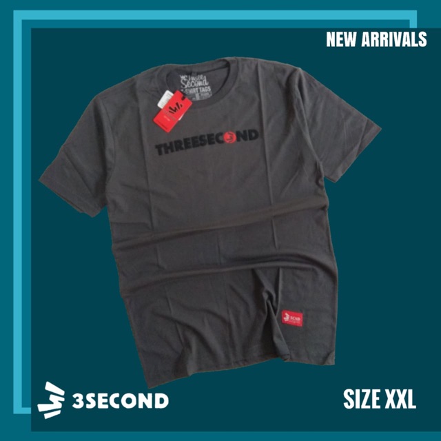 Kaos 3second Premium Atasan Pria Uk XXL