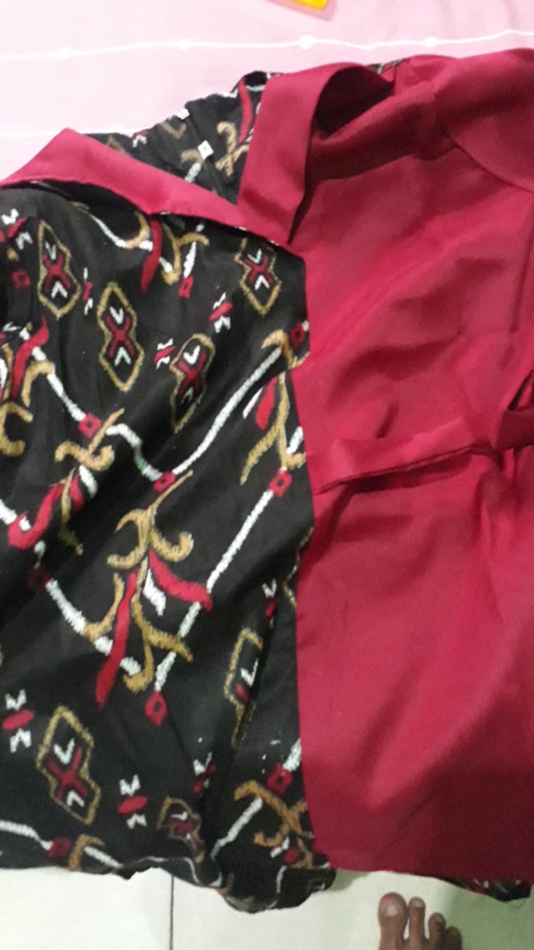 Tey-17 Batik Wanita Asj Sa Hrb026 Kenongo Kemeja Tosca Pendek