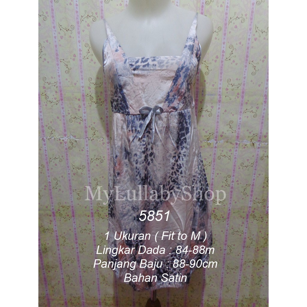 Daster Kekinian Baju Tidur Wanita Sexy Bahan Satin Import