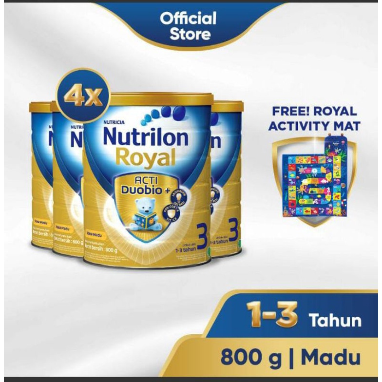 

Buy 4 Nutrilon Royal 3 Madu Susu Formula + Free Activity Mat