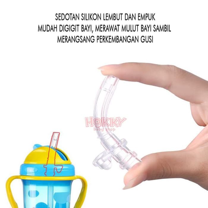 HK Gelas Botol Minum Sedotan Anak Bayi Balita 350 ml Training Cup