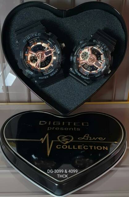 Jam Digitec couple 3099/4099 valentine edition original