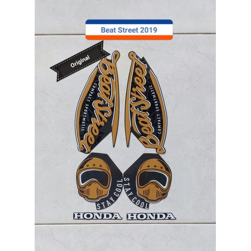 Stiker Striping Motor Honda Beat Street 2019 Hitam Doff