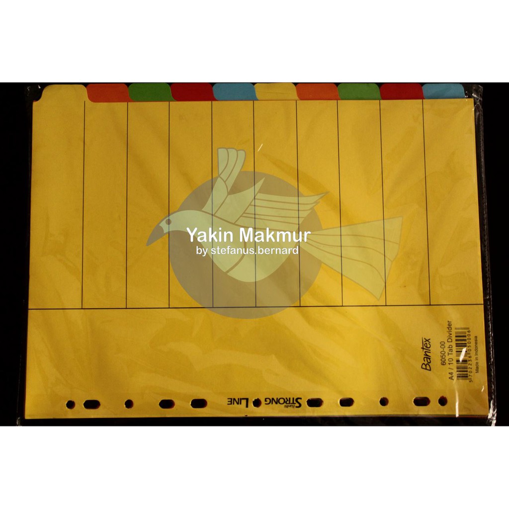 

BANTEX DIVIDER UKURAN A4 FULL COLOR WARNA