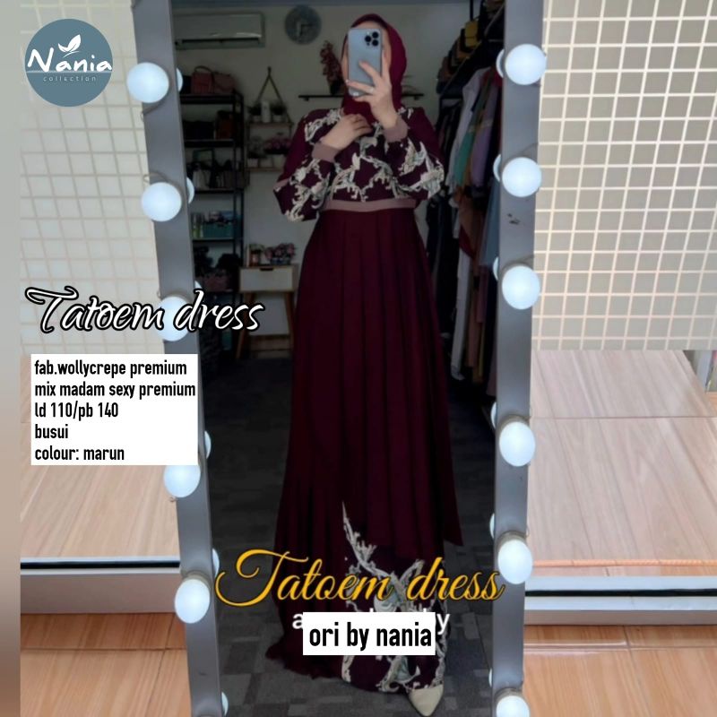 tatoem dress ori nania gamis abaya