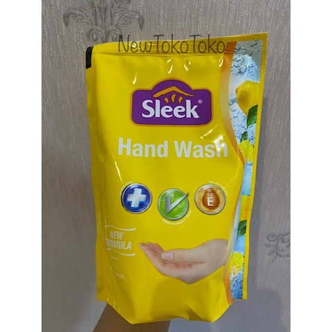 Sleek Hand Wash Anti Bacterial Lemon Pouch 400ml