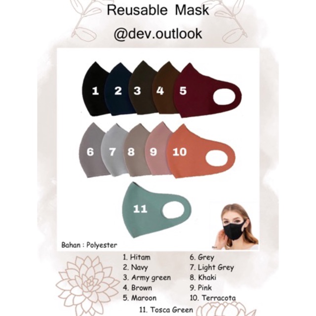 Reusable mask (masker kain dewasa)