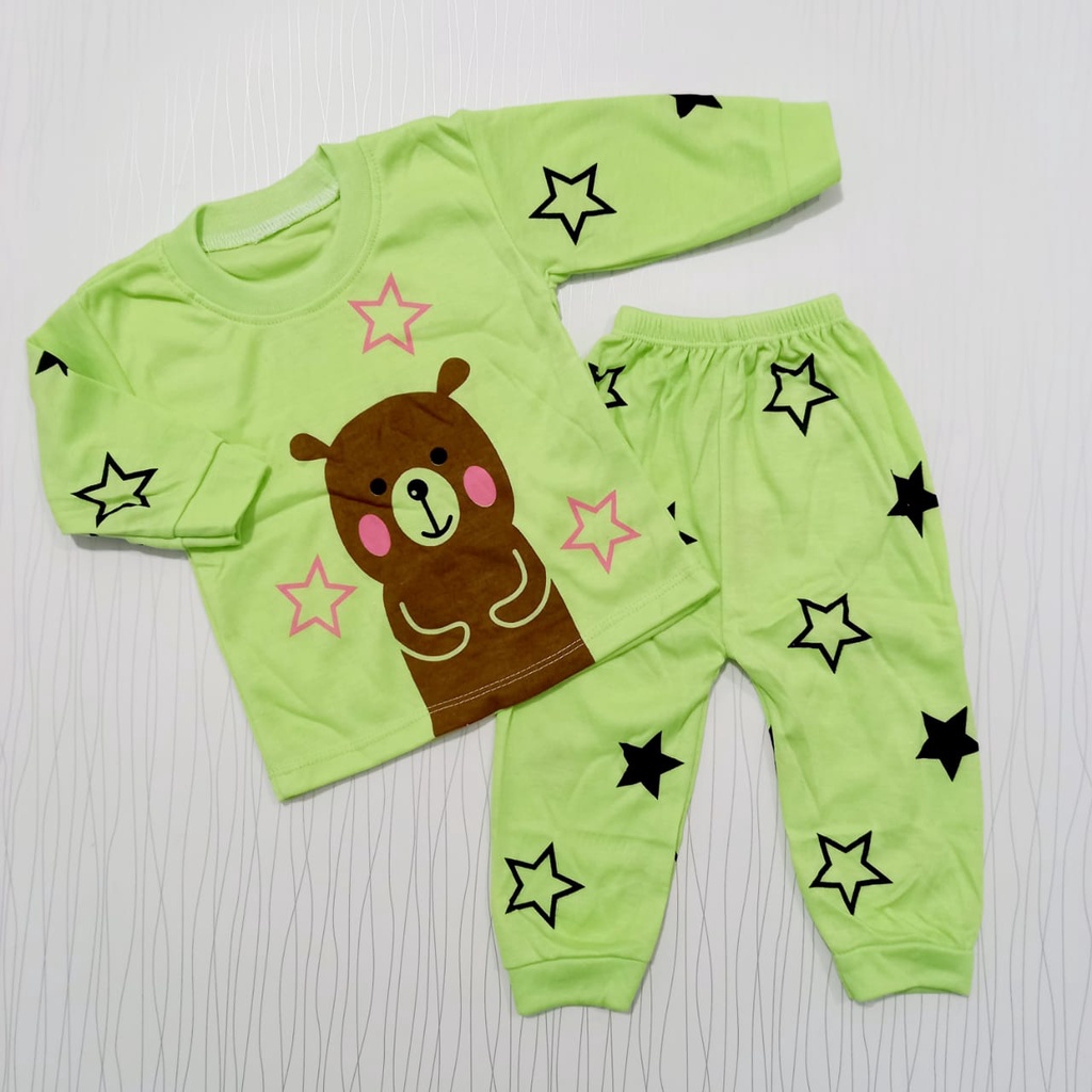 set piyama tidur bayi baju tidur pajamas anak perempuan laki laki unisex baju baby gracia