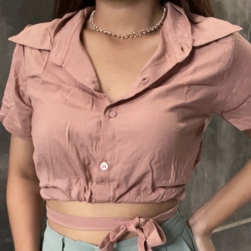 Alicia Shirt // Kemeja Crop Tali