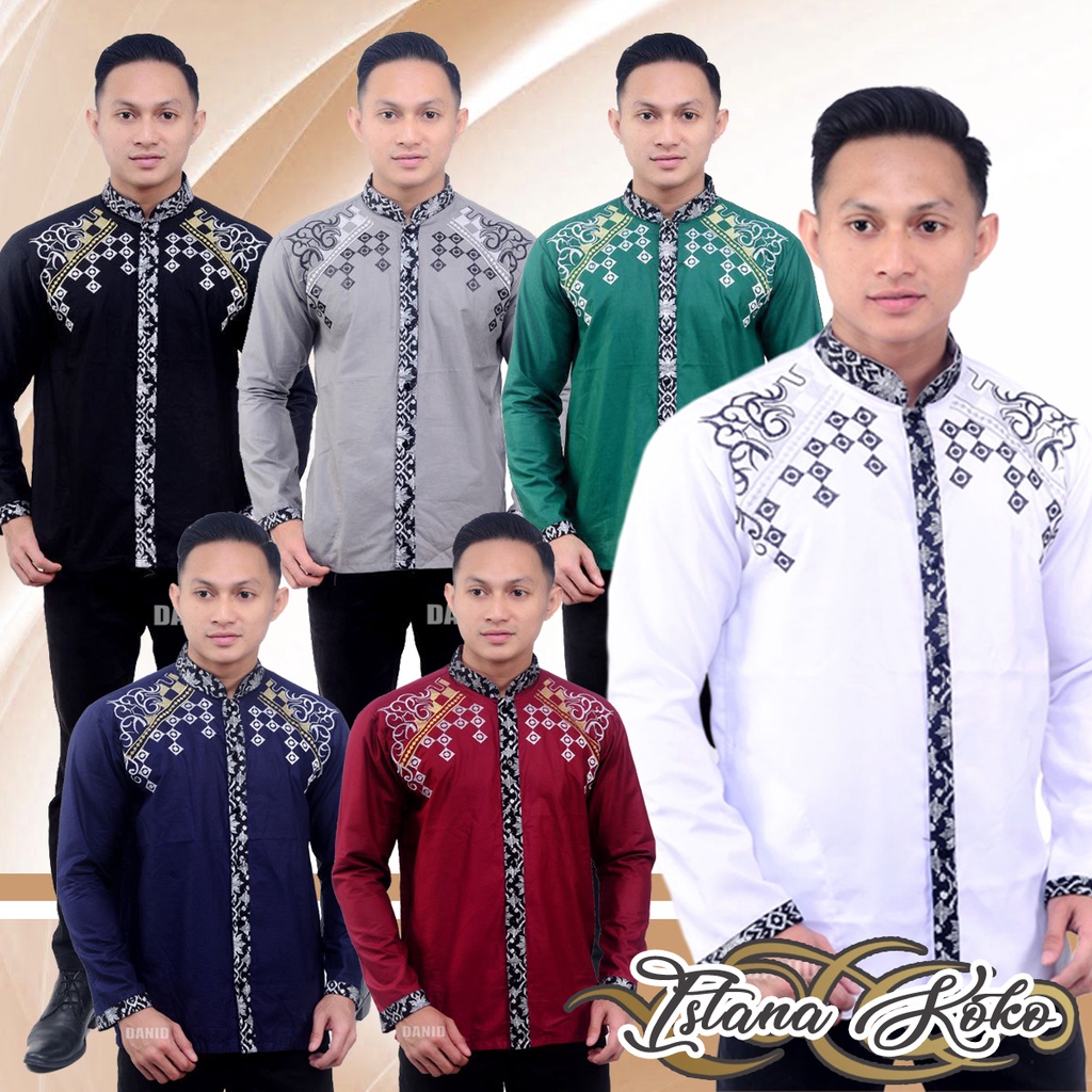 KOKO ALDEBARAN ALFAHRI Baju koko lengan panjang DEWASA Motif
