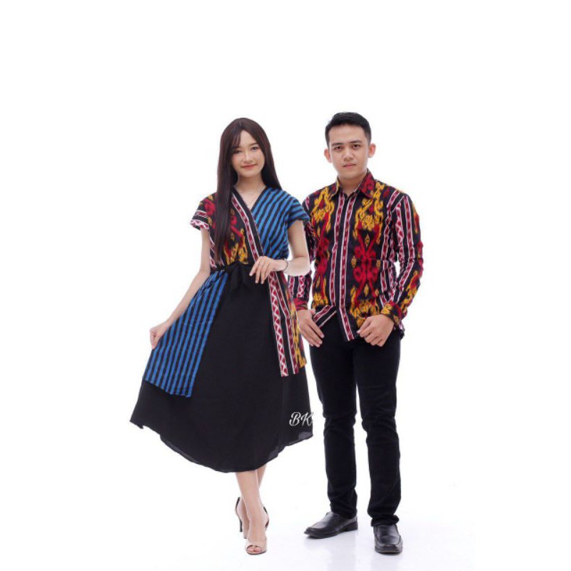 COUPLE DRESS AYAMIA JUMBO COUPLE DRESS BATIK MOTIV SONGKET JUMBO