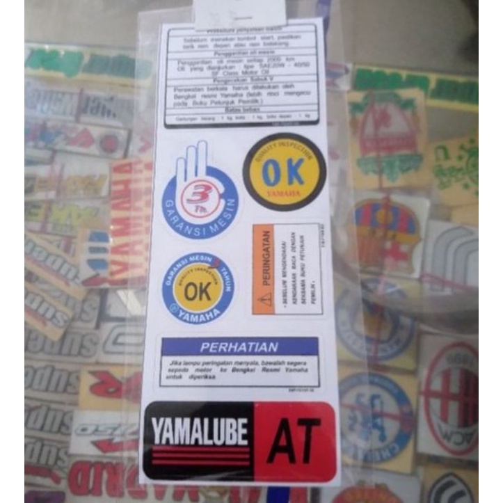 Jual Stiker Warning Metric Metik Yamaha Stiker Garansi Tahun Ok Set