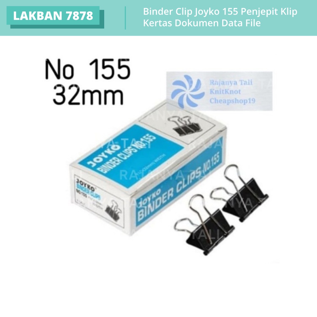 

Binder Clip 12pcs Joyko 155 Penjepit Klip Kertas Dokumen Data File