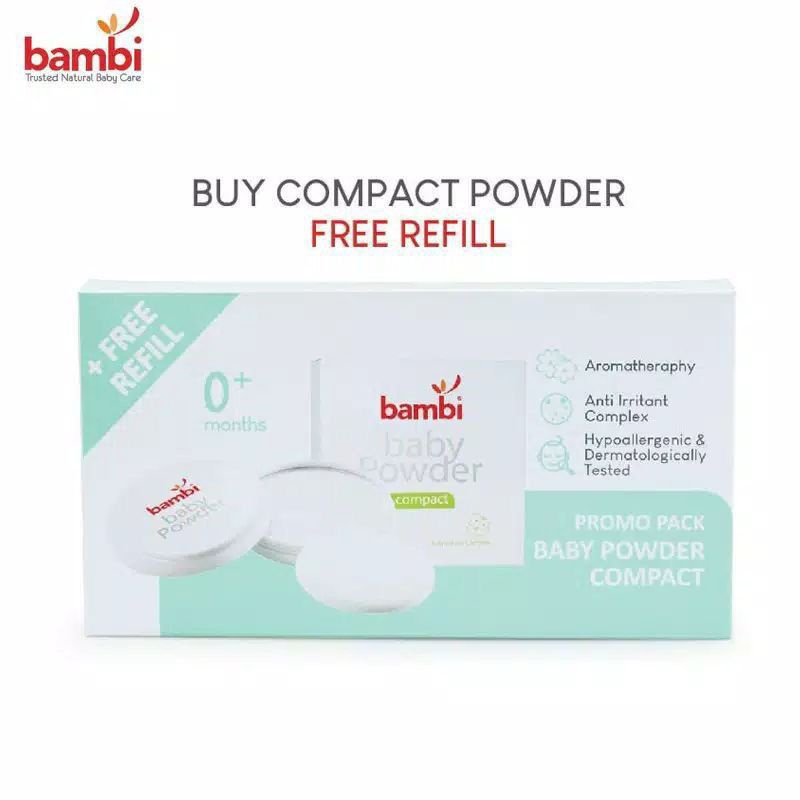 Bambi Baby Powder Compact 40g / Bedak bayi/bedak padat