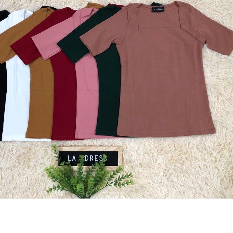 ♩ LA DRESS | KAOS KERAH KOTAK | ORIGINAL IMPORT BANGKOK ☂