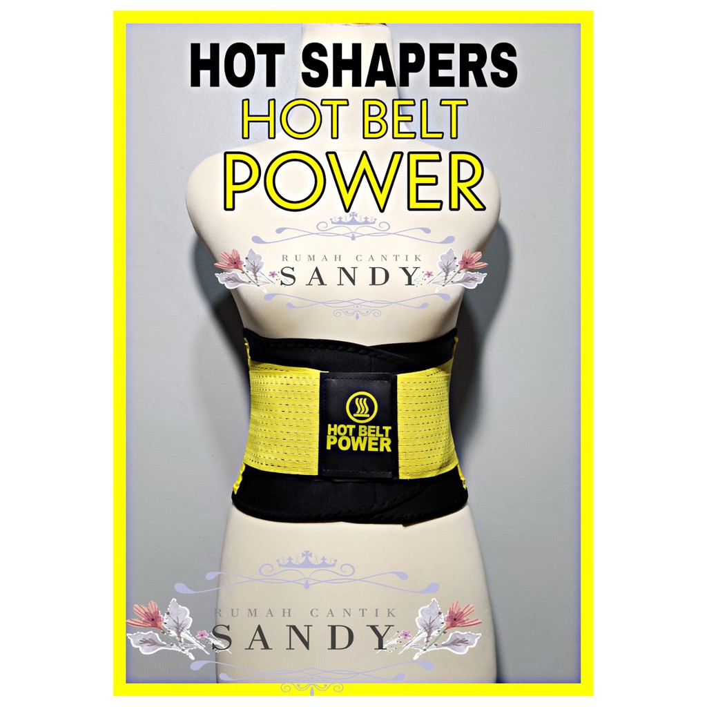 HOT SHAPERS POWER BELT KORSET / SABUK SPORT PEMBAKAR LEMAK PERUT + BOX