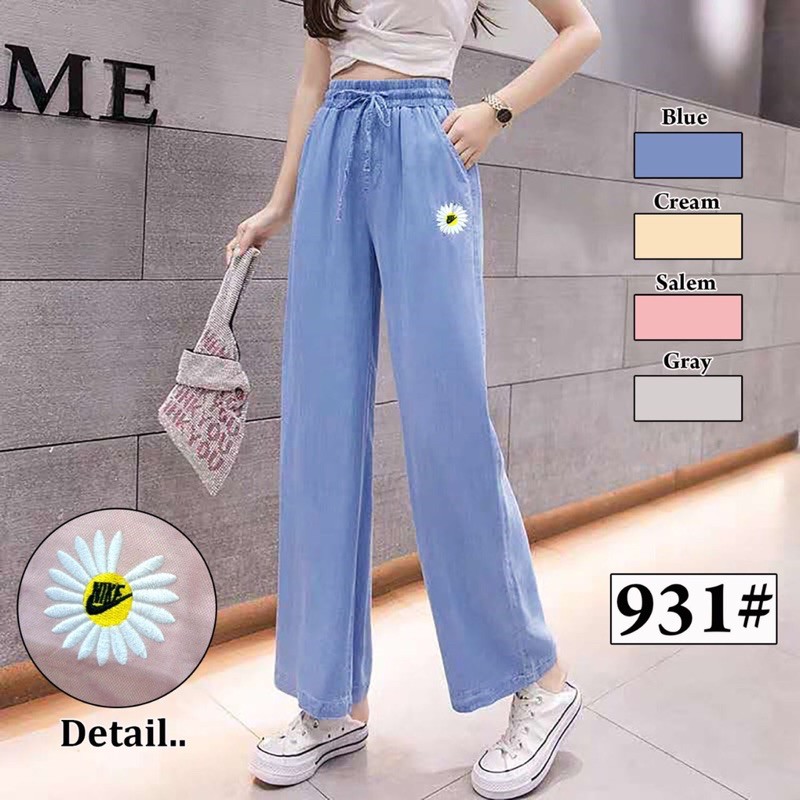 Celana Panjang Kulot Traning Wanita Korea Import