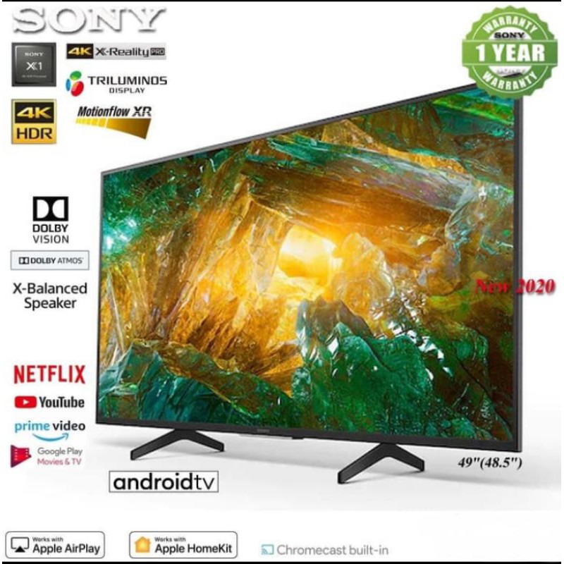 SONY 49X8000H 4K UHD HDR SMART ANDROID LED TV 49 INCH KD-49X8000H