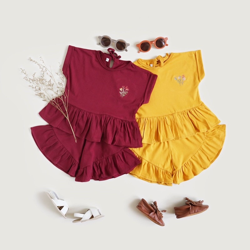 LANA Ruffle Set Anak 1-5thn / Setelan Anak Perempuan