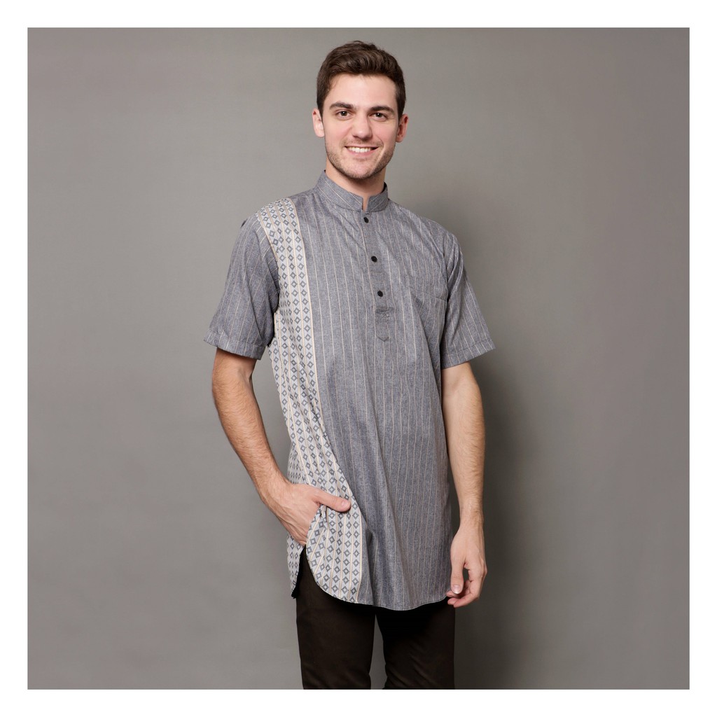 Libra Baju Koko Kurta  Motif Grey Old Premium Quality 