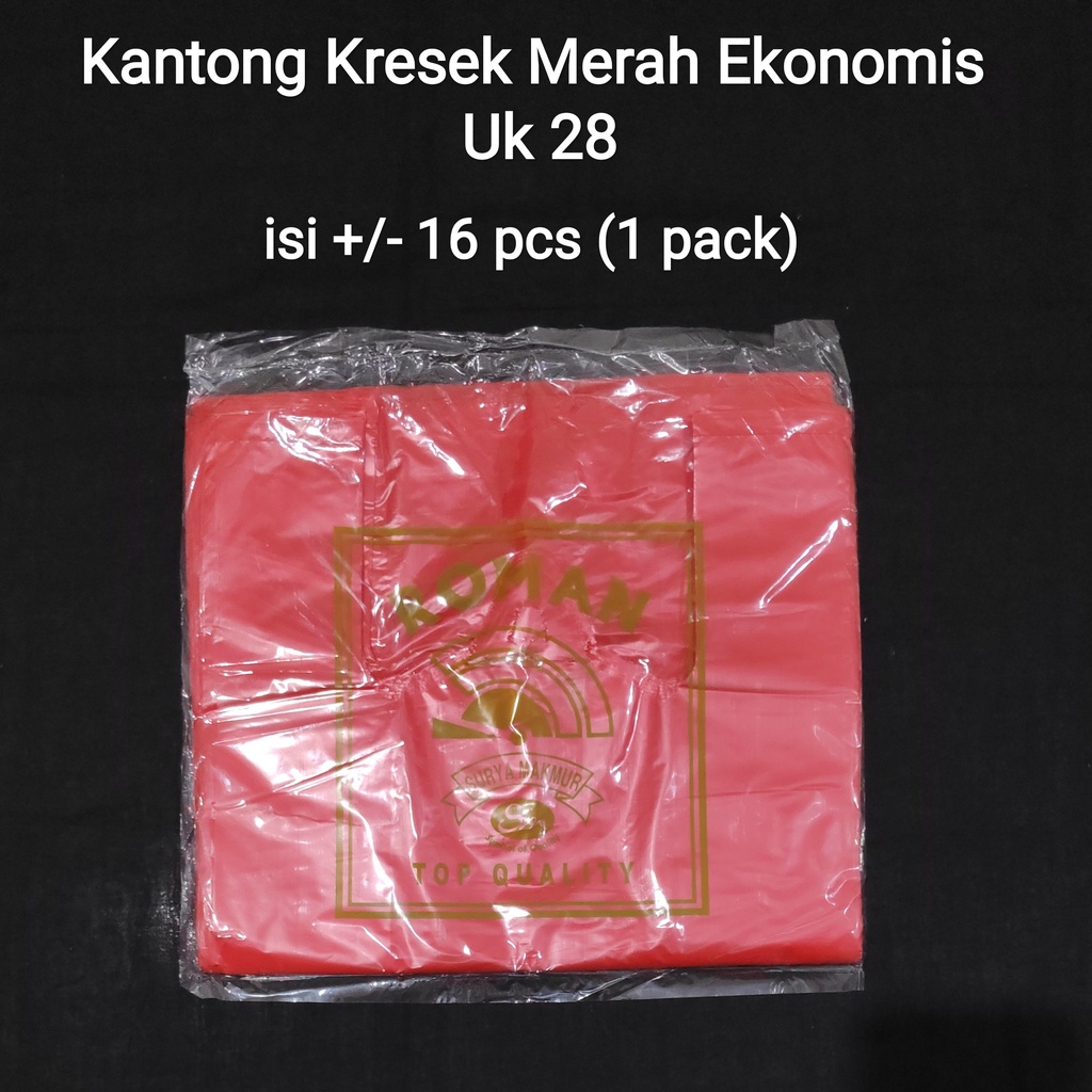 HD merah tipis uk 28 | Kantong plastik kresek merah tipis, Kresek asoy Tipis