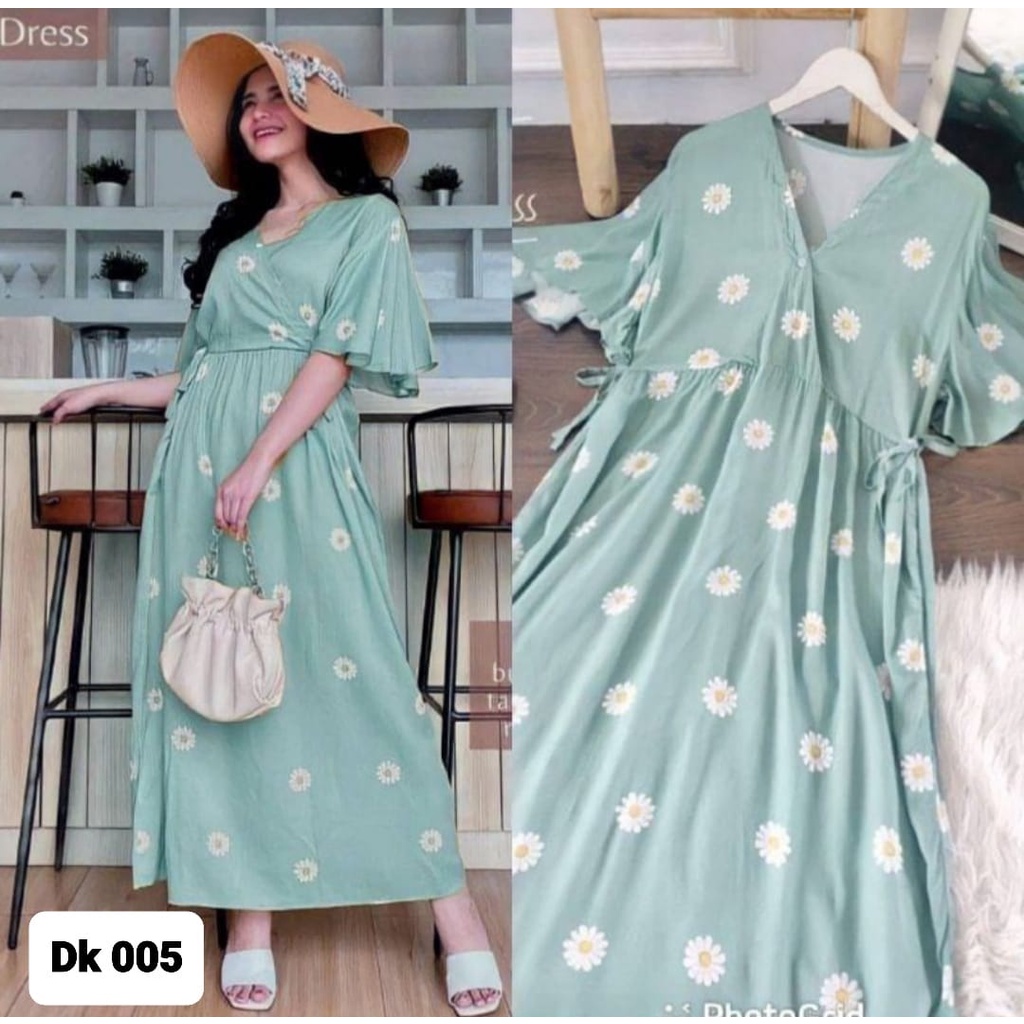 Daster kimono tali samping kiri kanan bahan rayon