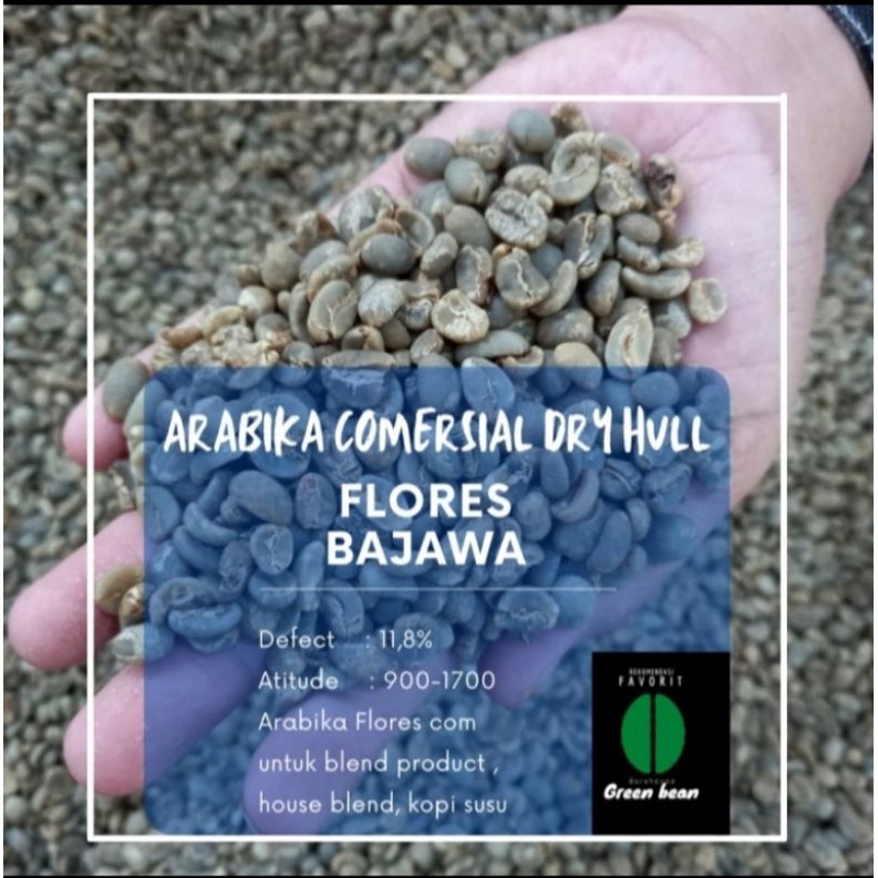 

green Bean / biji kopi Arabika FLORES BAJAWA - commersial - 1 kg - dryhull