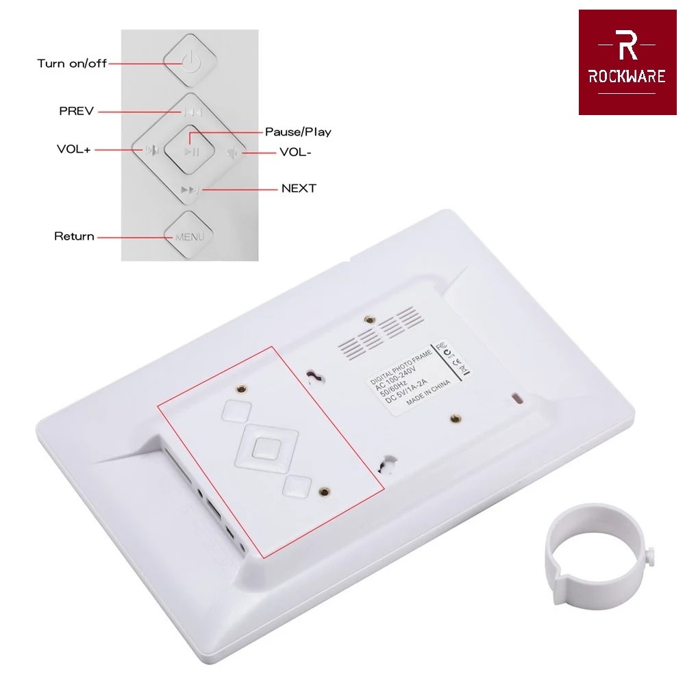 ROCKWARE RW-SJD1003 - 10 inch Digital Photo Frame - Frame Foto Digital