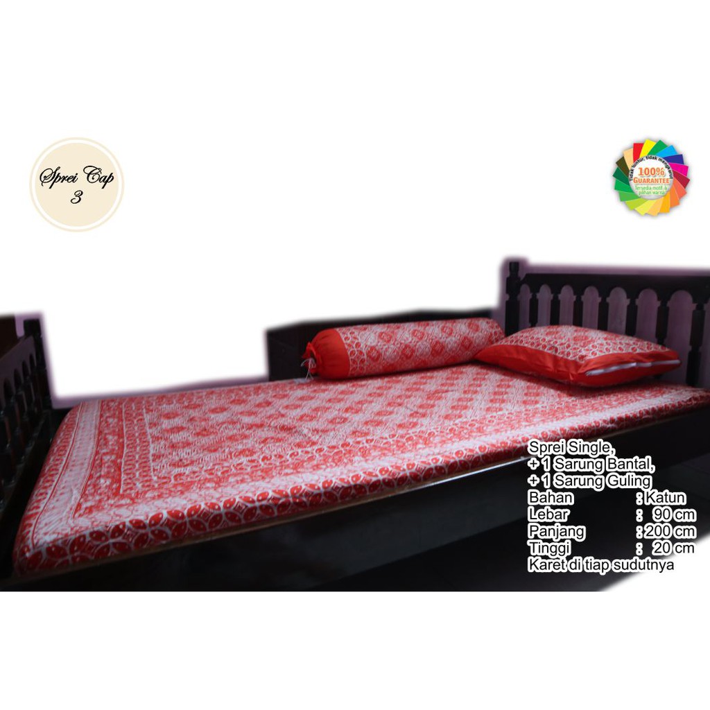 SPREI BATIK CAP SIZE 90X200X20 CM BATIK CEMPAKA SOLO