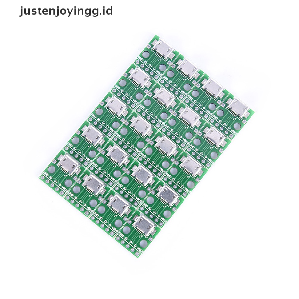 20 Pcs Papan Modul Adapter Konektor Micro Usb Ke Dip 2.54mm Female