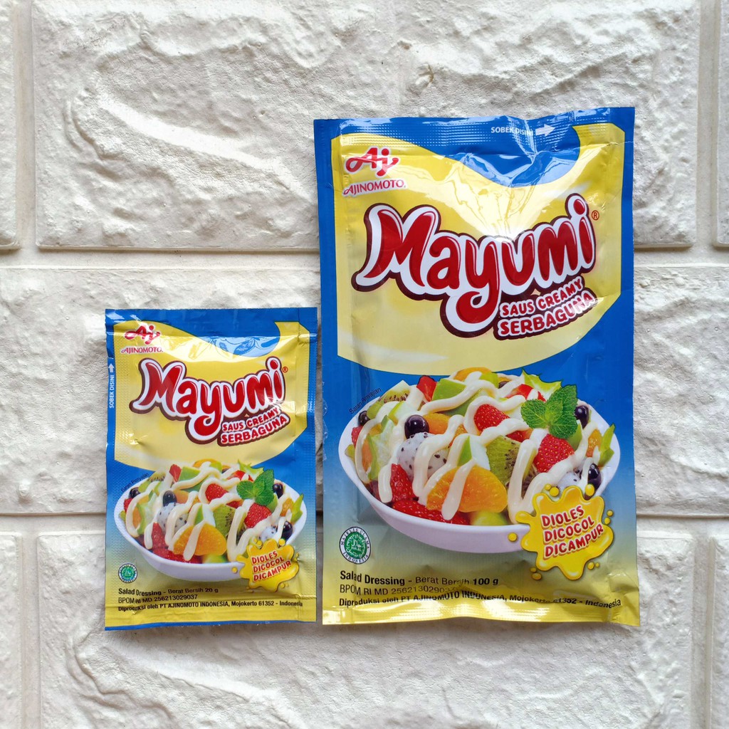 Mayumi Mayonaise Pedas 100gr Sachet Saus Creamy Salad Dressing Buah Mayo Mayones Mayonais Mayonnaise