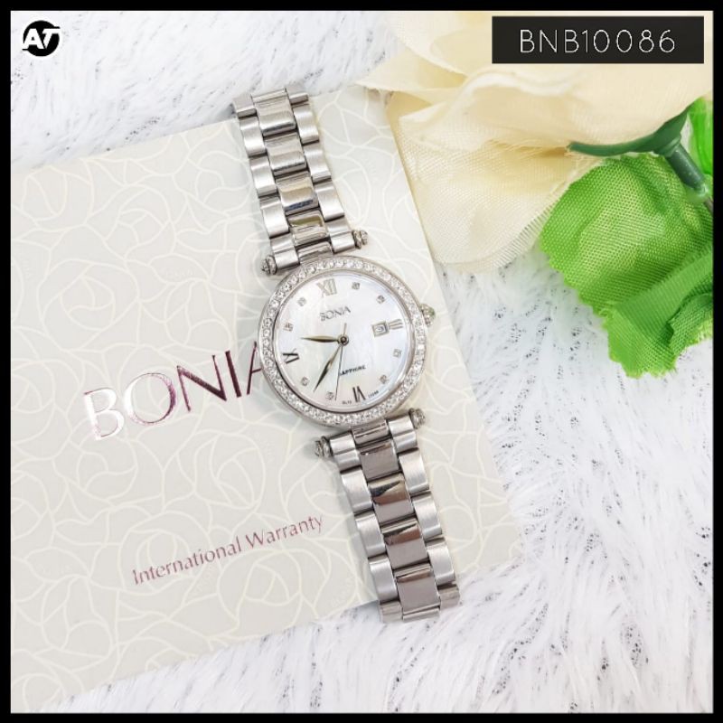 Jam Tangan Wanita Bonia BNB10086 Sapphire Glass - Swarovski ORIGINAL Resmi