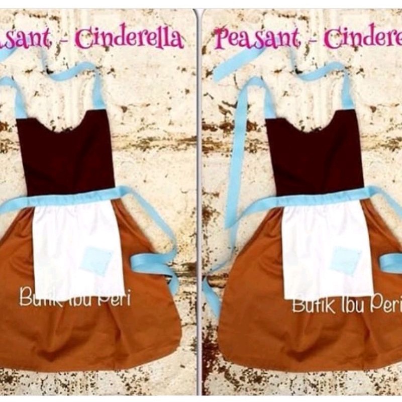 Apron Cinderella Dewasa &amp; Anak Celemek Kostum Disney Princess