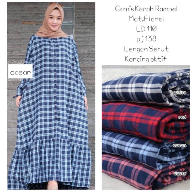 Gamis Rampel Flanel import