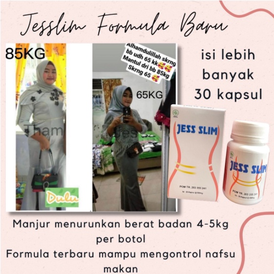 Jamu Jess Slim isi 30 ( Formula Baru Jestham ) / Jamu Pelangsing Jestham / Penurun Berat Badan / Jes