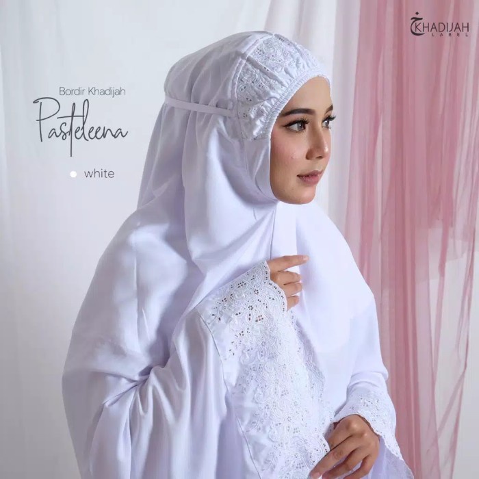 Mukena wanita mukena dewasa jumbo katun besway khadijah syafina putih - Putih Mukena wanita dewasa t