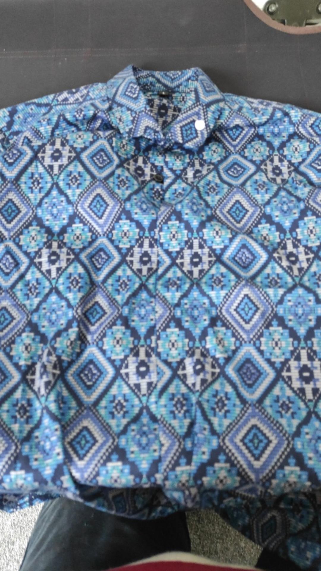 Credomenstore Kemeja Batik Songket Diamond Navy Lengan Panjang / Baju Pria Kasual