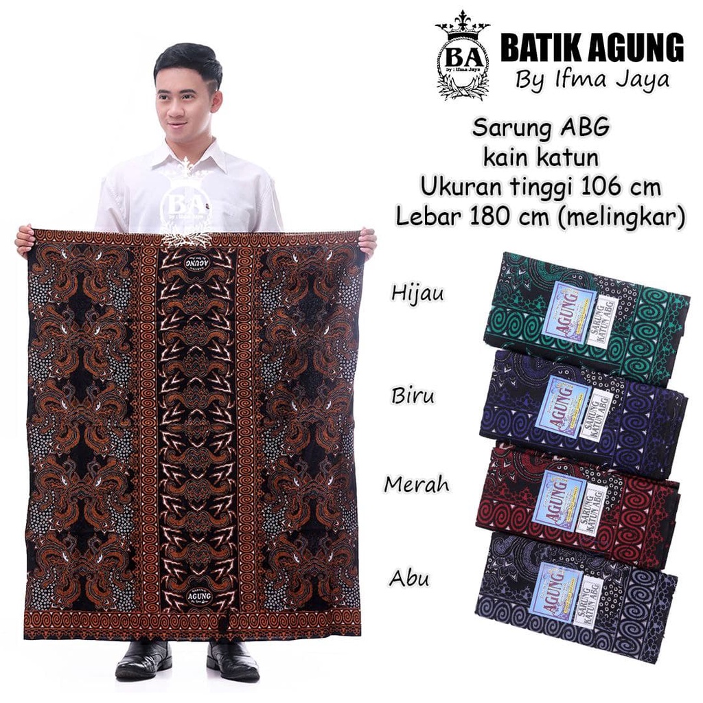 Sarung Batik VIRAL | Katun Anak ABG Motif GAJAH MADA