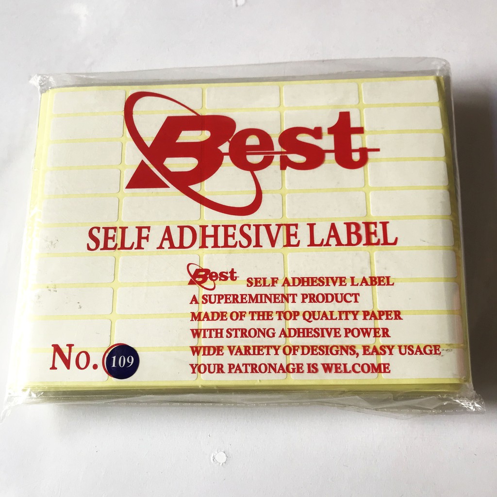 

Kertas Label / Stiker Best No. 99, 103, 109, 112, 123