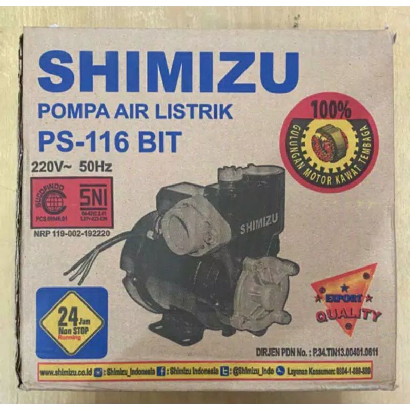 Pompa air SHIMIZU PS-116 BIT (sumur dangkal) 125 watt